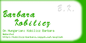 barbara kobilicz business card